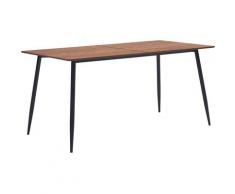 Hommoo - Tavolo da Pranzo Marrone 160x80x75 cm in MDF VD31322