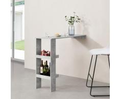 Encasa - Bancone da Muro Tavolo Alto da Bar per la Casa 120 x 45 x 106 cm Penisola Cucina con 2