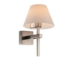 Italux Melvin - Lampada da bagno moderna satinata 1 luce con paralume opale, G9, IP44