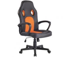 Sedia Gaming Elbing In Similpelle Nero/arancione