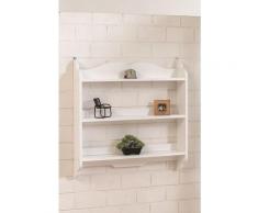 Piattaia In Legno Colore Bianco 80x16x84cm Porta Piatti