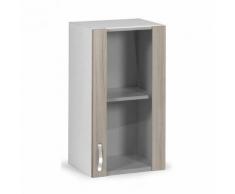 Pensile da cucina in legno nobilitato 1 anta vetrina olmo cm 40x32xH 72