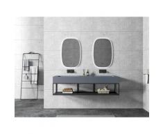 Bernstein - Doppio lavabo sospeso TWG16 in colata minerale (Solid Surface) - colore selezionabile