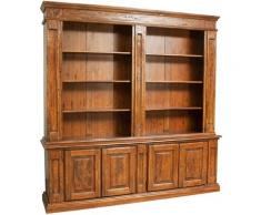Biscottini - Libreria Credenza in Legno massello con Ripiani Mensole per Soggiorno Ufficio