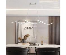Lampadario led a sospensione 28 watt lampada moderna a onda twist bianco luce calda 3000k
