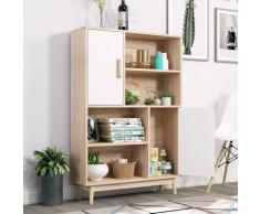 Scaffali Libreria Mobili scandinavi Soggiorno Stoccaggio Armadio d'ingresso Cassettiera con 4