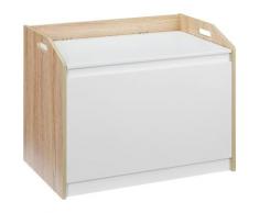 Homcom - Cassapanca con contenitore in Legno Moderna - Bianco