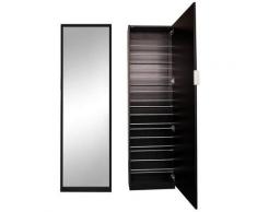 specchio armadio a specchio 180CM armadio nero armadio a corridoio ?? - Melko