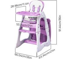 Seggiolone per bambini sedia da pranzo staccabile tavolo semi-alto e sedia regolazione