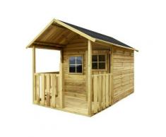 casetta in legno per bambini 'blanka' - 139x237x165h cm.