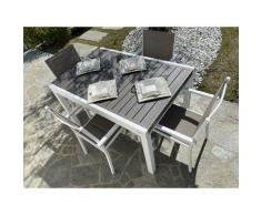 Set tavolo allungabile+ 6 sedie in alluminio 'AZALEA' da giardino By - Giardini Di Maggio