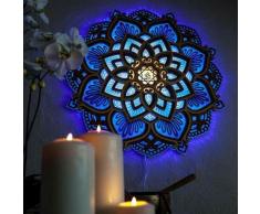 Regali - Mandala led Night Light Sala Yoga Lampada da parete intagliata a più strati Decorazioni