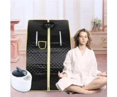 Cabina Home Sauna,Sauna Portatile,Personale Spa Detoxify Perdere Peso 98 x 70 x 80 cm 1.8L Nero