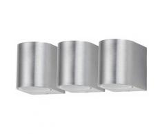 Set di 3 faretti da parete downlight per illuminazione di lampade per facciate di aree esterne
