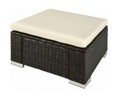 Tectake - Pouf in rattan - pouf letto, pouf contenitore, pouf sacco - marrone misto