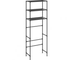 Scaffale per Bagno con 3 Ripiani Nero 53x28x169 cm vidaXL - Nero