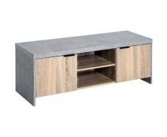 Homcom - Mobile TV in legno Moderno con Armadietti da Salotto con Passacavi,120x40x44cm
