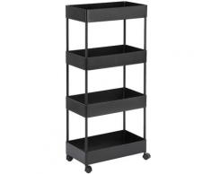HALOYO Carrello Da Cucina Multiuso,4 Ripiani Carrellino salvaspazio,Cucina Scaffale con
