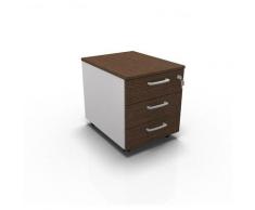 Cassettiera da ufficio con Rotelle OFFICE, L 42 x P 56 x H 51 cm (Rovere Tabacco) - Marrone