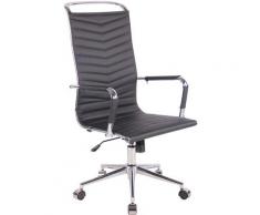 Sedia Ufficio Batley In Similpelle o vera pelle Nero Similpelle