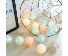 Luci a filo di batuffoli di cotone, decorazioni natalizie per interni, luce a globo LED 3M 20er,