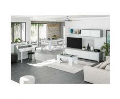 Kit parete attrezzata alida cm 41x200x43h bianco/cemento