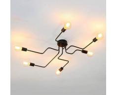 Goeco - Lampade da soffitto industriali, 6 Luci retrò lampadari a soffitto E27, Plafoniera in