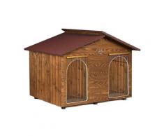 Cuccia In Legno Per Cani da Esterno 'Rinforzata' mod. Extra Large Rosso MADE IN ITALY B - Mod. XXXL