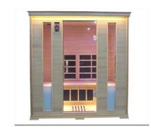 Vorich - Sauna Finlandese ad Infrarossi 4 Posti 188x148 cm in Hemlock Canadese H188 Luxury Eco