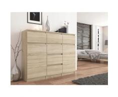 Hucoco - MUNICH | Cassettiera contemporanea 120x40x98 cm | Mobile camera da letto/soggiorno/ufficio