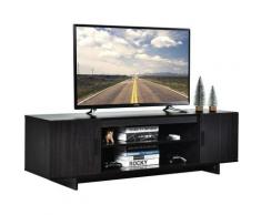 Costway - Mobile per tv, per tv 65', Mobile con 2 Armadietti e Mensole Aperte, Mobiletto tv per