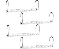 Appendiabiti salvaspazio multifunzionale, Appendiabiti magico in metallo inox pratico e durevole,
