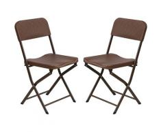 Set di 2 mobili da giardino, pieghevoli, da giardino, da balcone, da balcone, da giardino,