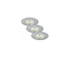Briloner Leuchten - Lampade da soffitto a LED, set da 3, plafoniere da 5 watt ciascuna, 400 lumen