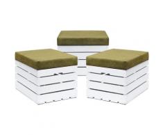 Panca contenitore in Legno 37x40x50 Sgabello con coperchio, imbottito, Cassapanca con Vano