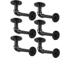 2 pezzi staffe per mensole per tubi industriali per scaffalature, staffe per mensole galleggianti