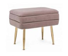 PANCA CONTENITORE PAVLINA MAUVE 50X35X42 cm - Rosa - Fashion Commerce