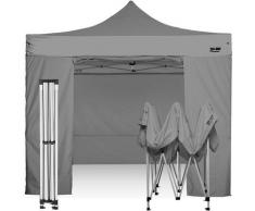 Gazebo Pieghevole 3x3 RAY BOT CON LATERALI - GRIGIO