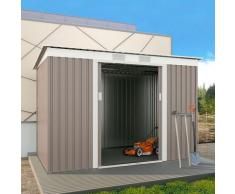 Casetta lamiera metallo grigio zincata box giardino utensili 261x181x176cm Porto Cervo