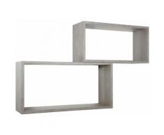 Ahd Amazing Home Design - Set 2 mensole cubo rettangolare da parete scaffale moderno Bislungo |