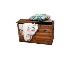 Cassapanca in legno Contenitore Baule Panca MADE IN ITALY Mod. Tania L120 x P45 x 45H - Noce