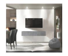 Zenzero Shop - Mobile porta tv in finitura Beton, anta a ribalta