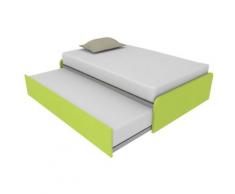 Mobilfino Camerette - 864R - Letto cameretta 120x190 1piazza e mezza con secondo letto estraibile e