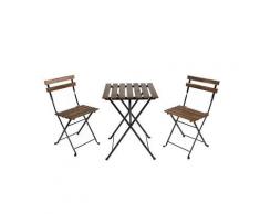 Estosa - Set Tavolo e 2 Sedie da Giardino Modello Bistrot