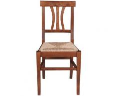 Sedia classica in legno, per sala da pranzo, cucina o salotto, Made in Italy, cm 45x44h89, colore