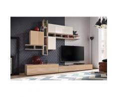 Arreditaly - Parete Attrezzata Folgosa Soggiorno Salotto Mobile TV Sala Pranzo in Legno Parete