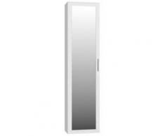Atara - Mobile ingresso con grande specchio - 180x50x35 cm - Due ripiani + porta appendiabiti
