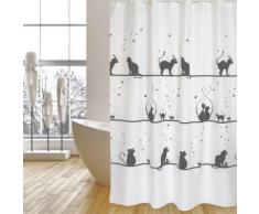 Tenda Bagno Poliestere Gattini 180x200 Tende da Doccia, Multicolor, 180 X 200 Cm - MSV