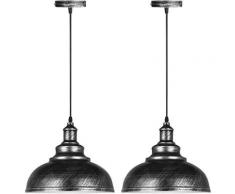Devenirriche - Set di 2 lampade a sospensione industriali Lampadario Lampada da soffitto vintage