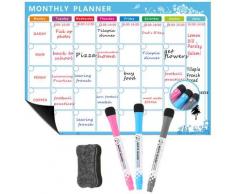 Calendario magnetico cancellabile a secco Lavagna magnetica per frigorifero Adesivi flessibili per